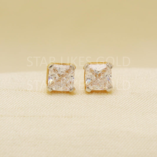 White Zircons 22k 22 karat gold earrings jewelry, PR1611