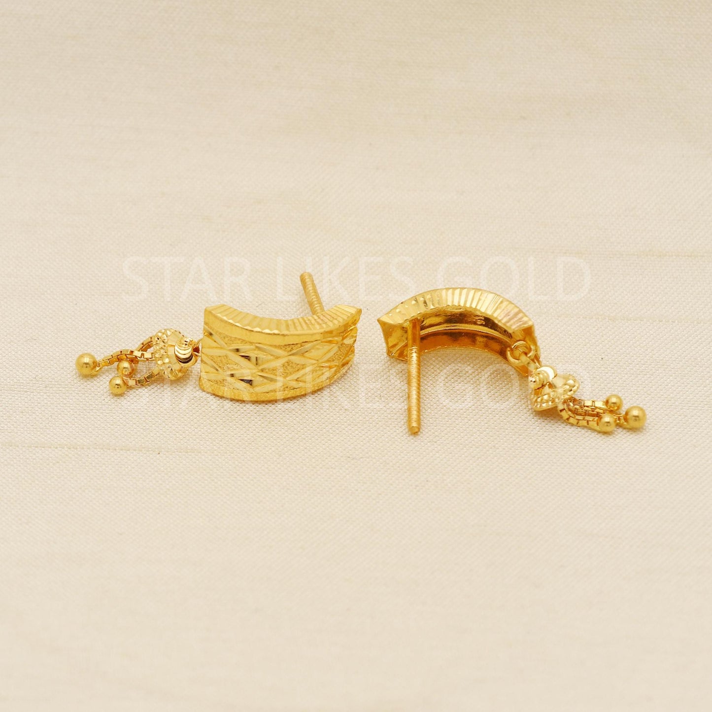 designer 22k 22kt gold Dangle Earrings Handmade Jewelry, Perfect Gift for Loved Ones  PR1671