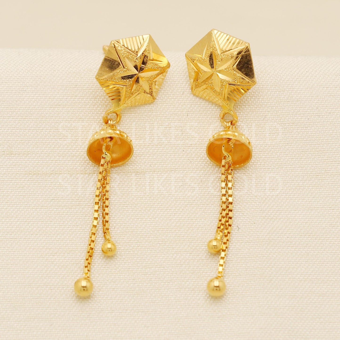 Modern Hallmark 22k Gold Long Chain Dangles for Festive & Bridal Wear, PR1697