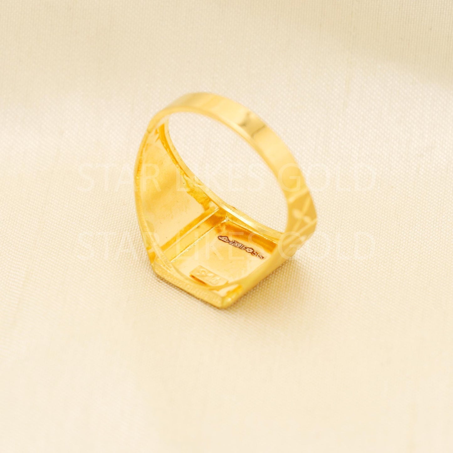 Handcrafted 22k Pure Solid Gold Rings - Unique Artisan Jewelry, Handmade Rings - Exquisite 22k Jewelry, Flower Cut Gold Ring, Hallmarked