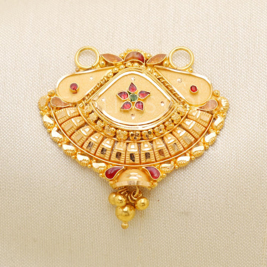 beautiful 22k 916 Solid Yellow Gold Indian Pendant Jewelry, B1738
