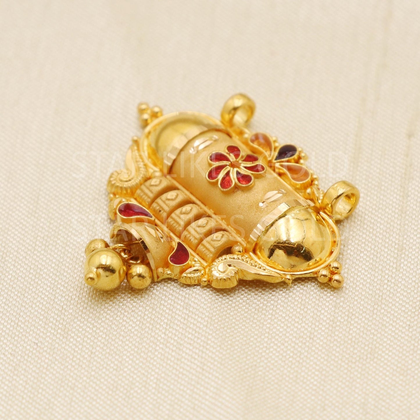 beautiful 22k 916 Solid Yellow Gold Indian Pendant Jewelry, B1740