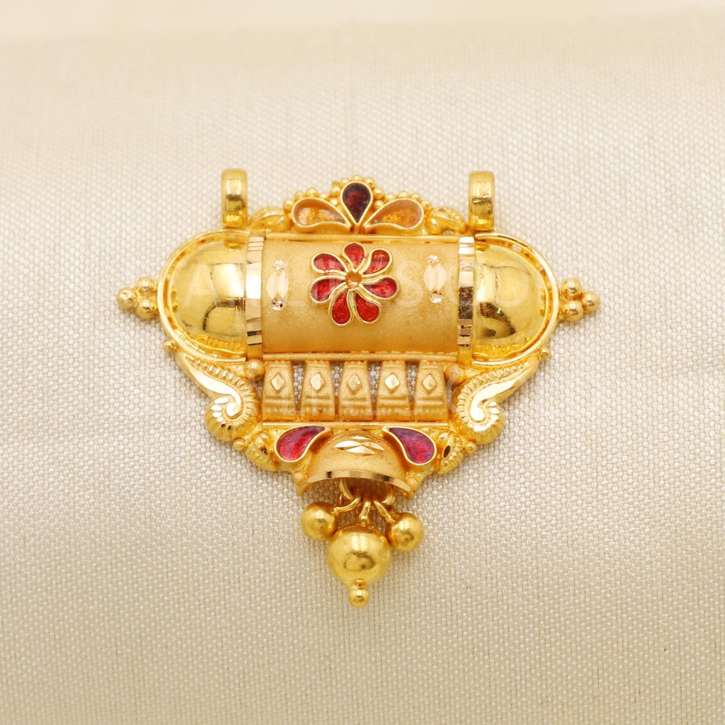 beautiful 22k 916 Solid Yellow Gold Indian Pendant Jewelry, B1740
