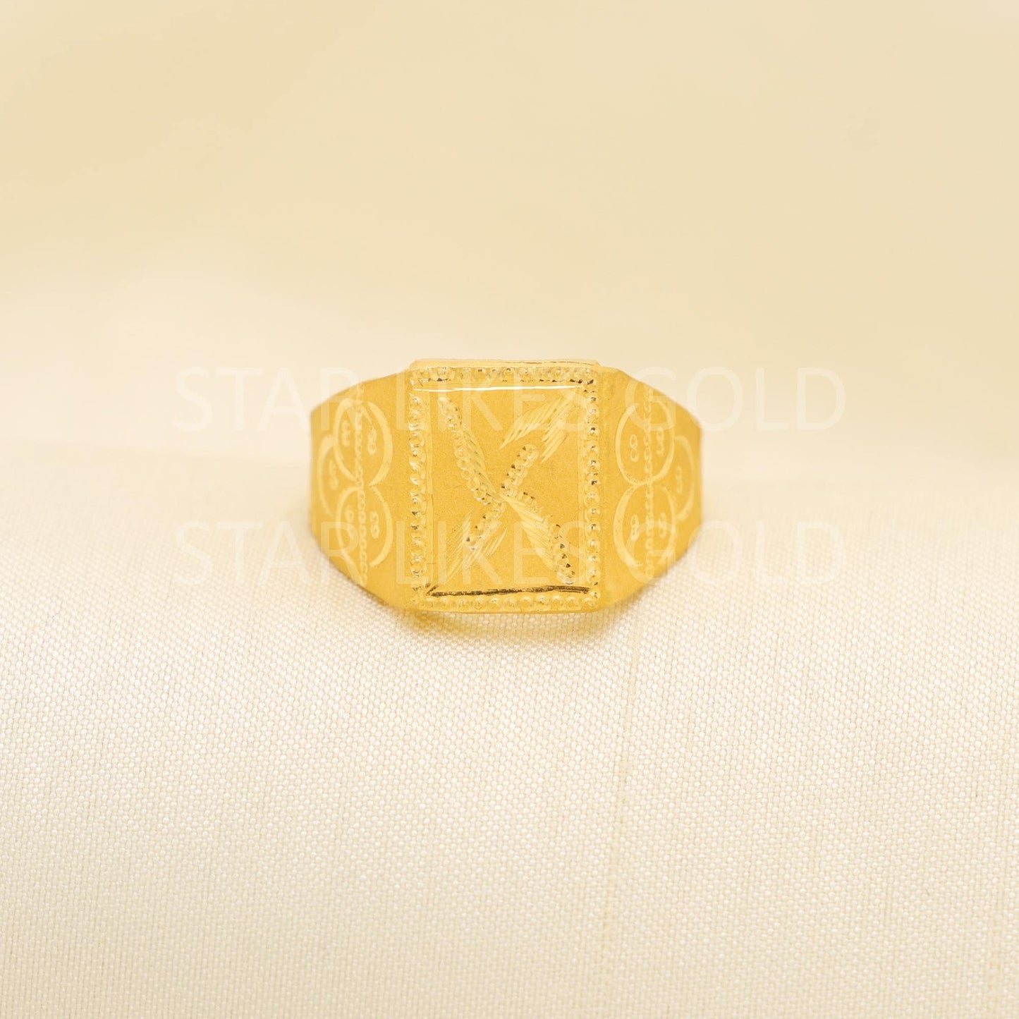 Handcrafted 22k Pure Solid Gold Rings - Unique Artisan Jewelry, Handmade Rings - Exquisite 22k Jewelry, Flower Cut Gold Ring, Hallmarked
