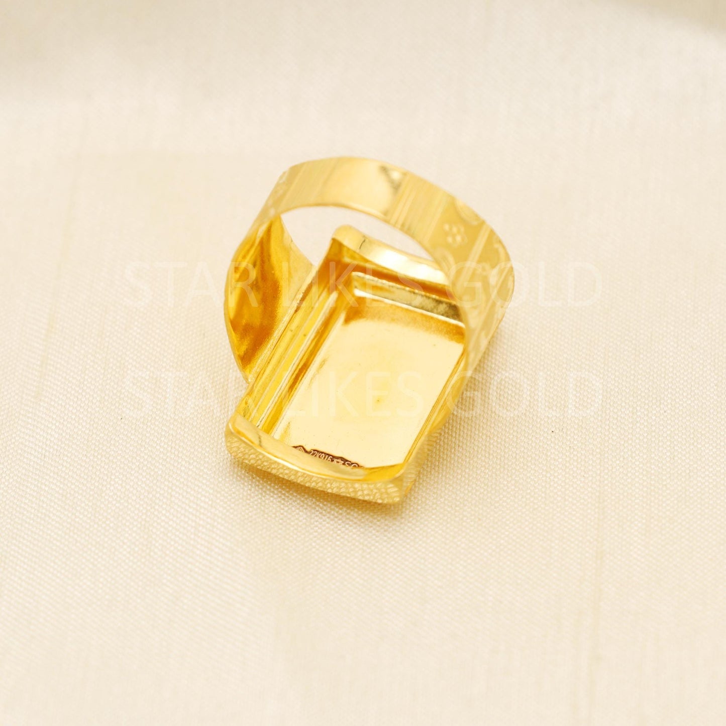 Handcrafted 22k Pure Solid Gold Rings - Unique Artisan Jewelry, Handmade Rings - Exquisite 22k Jewelry, Om Aum Gold Ring, Hallmarked
