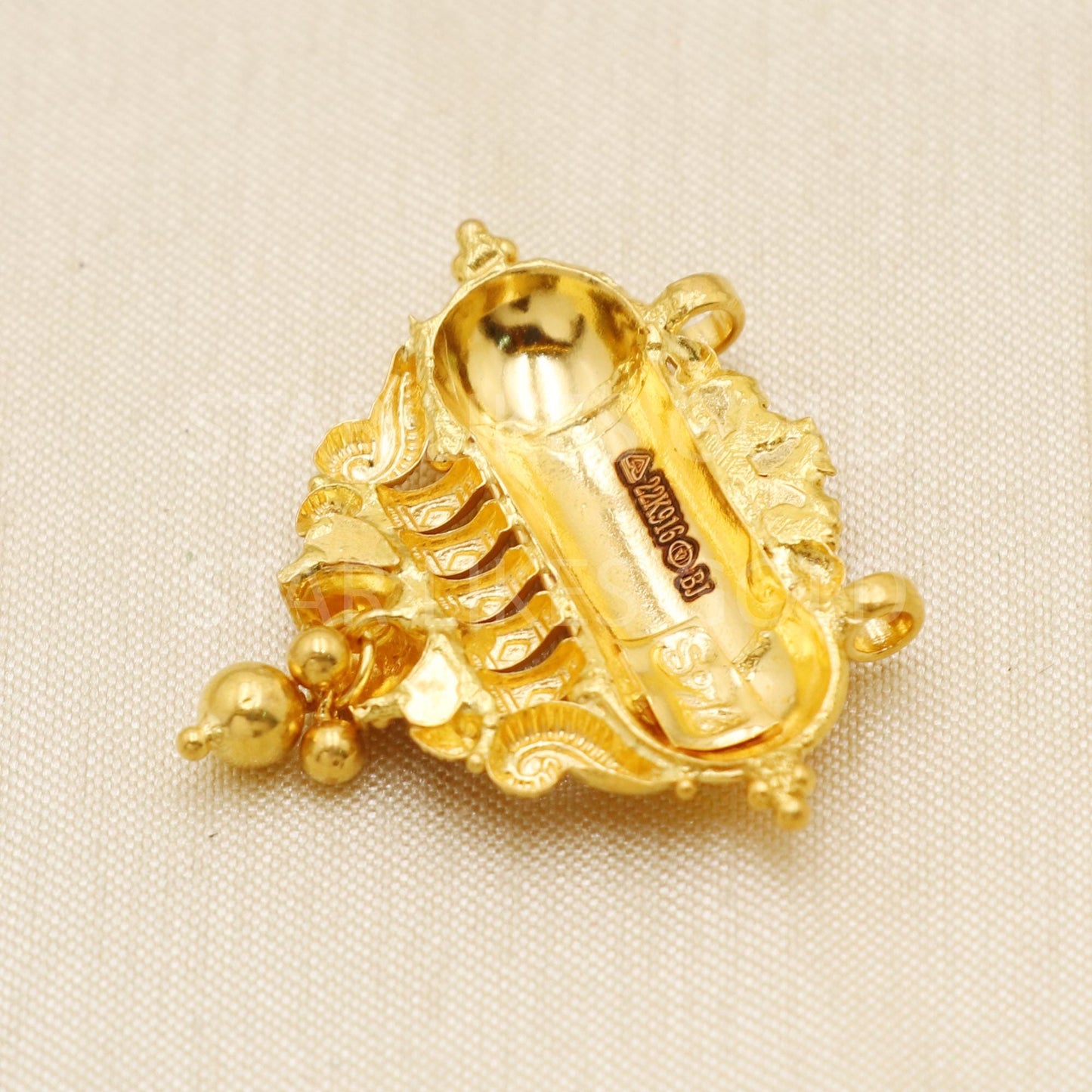 beautiful 22k 916 Solid Yellow Gold Indian Pendant Jewelry, B1740