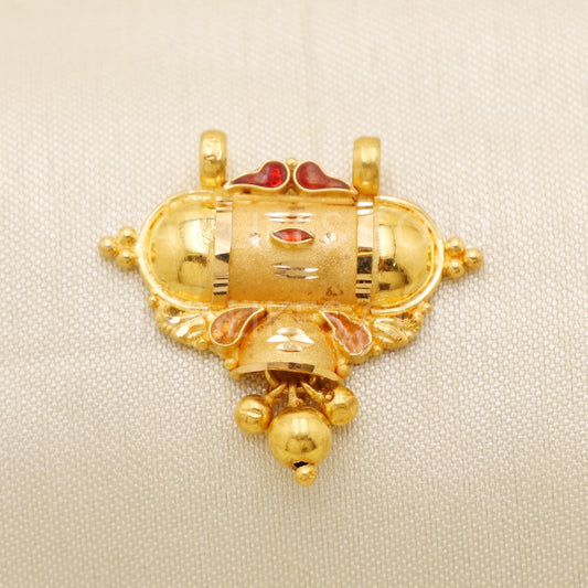 beautiful 22k 916 Solid Yellow Gold Indian Pendant Jewelry, B1741