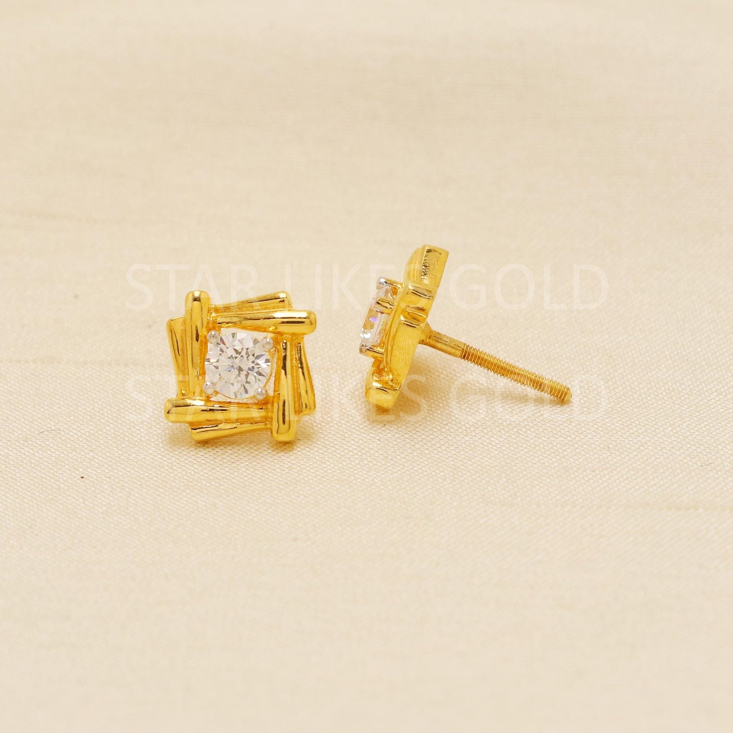 Handmade 22k Gold Drops | Subtle Sparkle Gold Jewelry | Valentine's Day Gift for Her