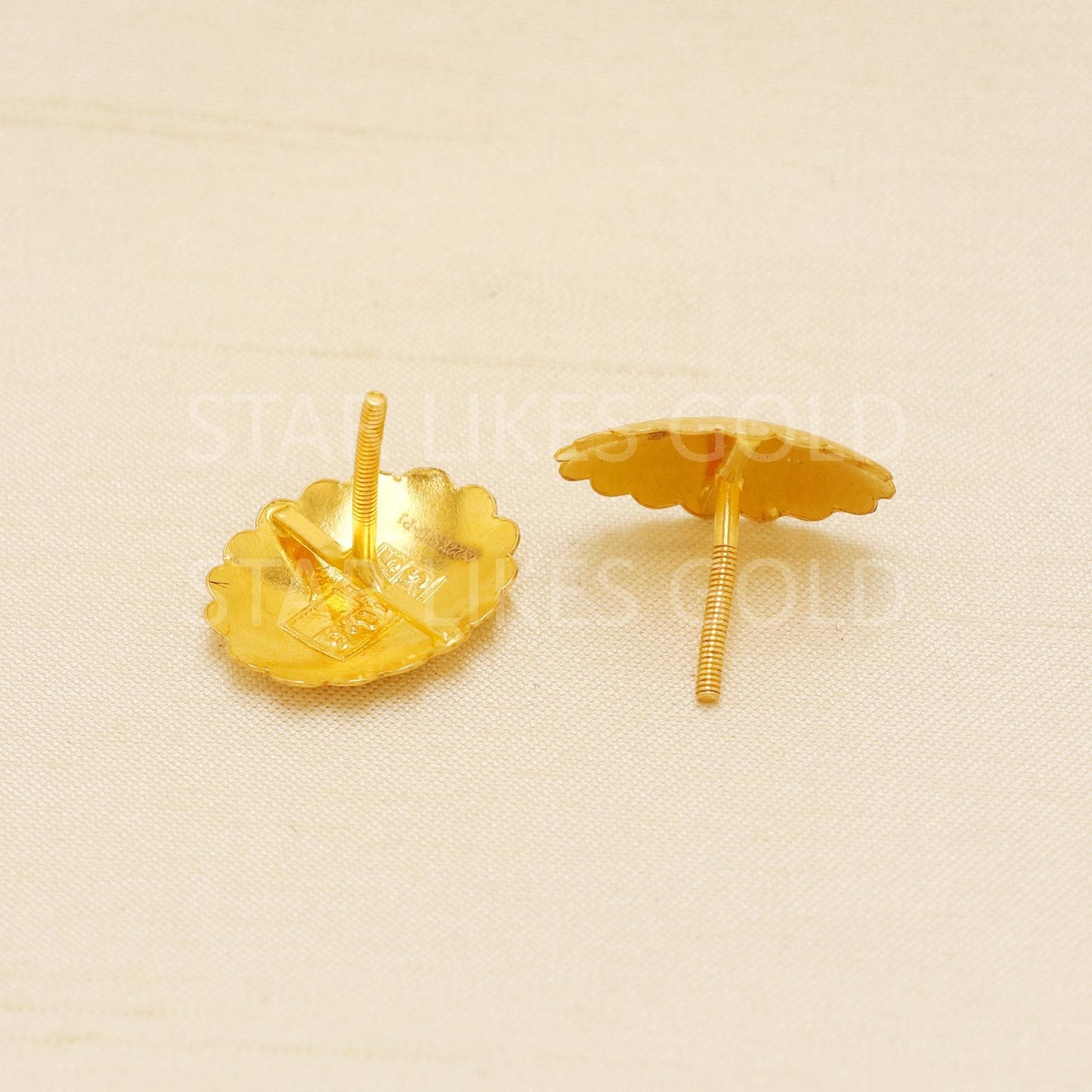Beautiful 22k Gold Studs, Women Fine Gold Earrings, Solid Gold Jewelry, Stunning Studs, Anniversary Gift, Gift for Her