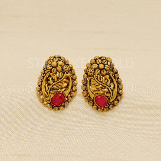 Indian Vintage antique design 22k gold earring for women ethnic wear