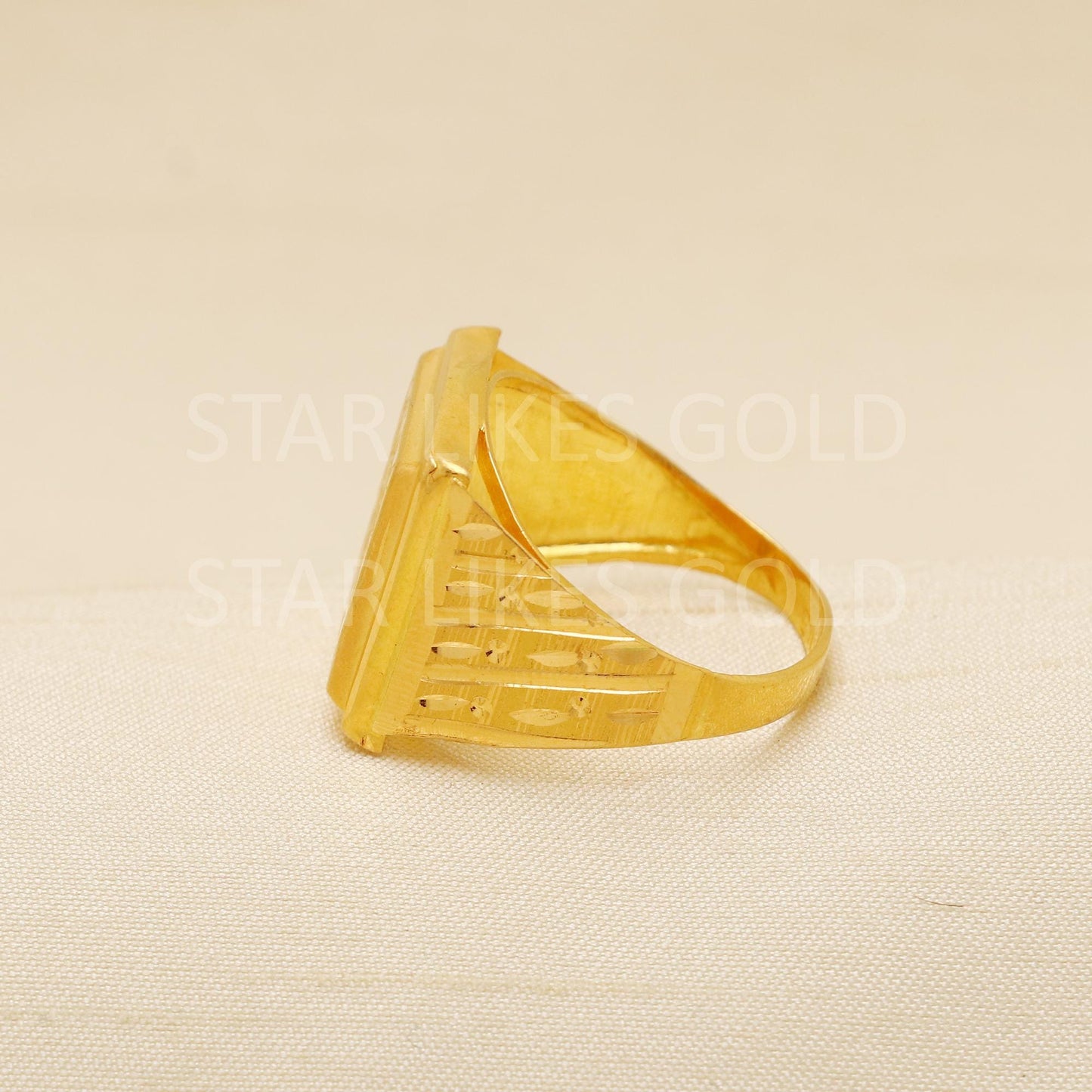 22K Solid Yellow Gold Ring Genuine Hallmarked 916 Intricately Handcrafted US 10.75, B1927