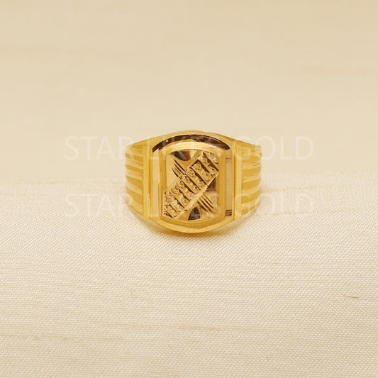 Handcrafted 22k Pure Gold handmade Rings - Unique Artisan Jewelry, 22k Jewelry, Designer Gold Ring, Hallmarked, B1930