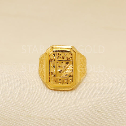 Handcrafted 22k Pure Gold handmade Rings - Unique Artisan Jewelry, 22k Jewelry, Designer Gold Ring, Hallmarked, B1931