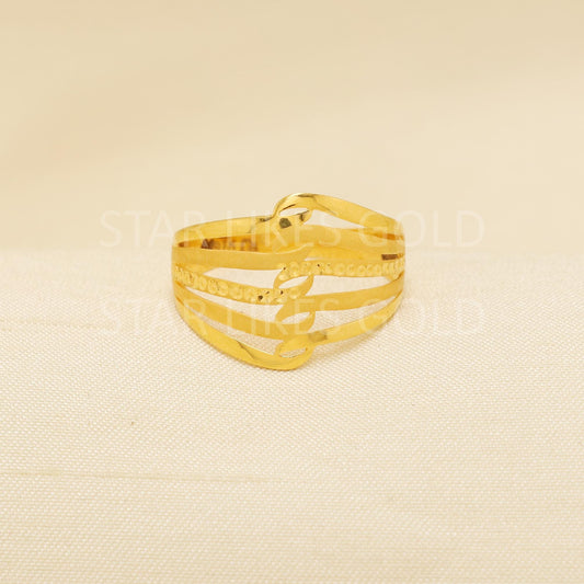 Handcrafted 22k Pure Gold handmade Rings - Artisan Jewelry, 22k Jewelry, Designer Gold Ring, Hallmarked, PR1880