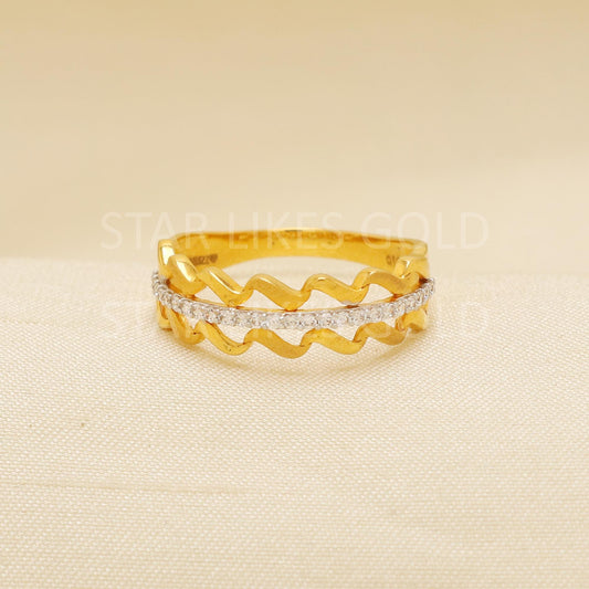 Handcrafted 22k Pure Gold handmade Rings - Artisan Jewelry, Designer Gold Ring, Hallmarked, PR1885