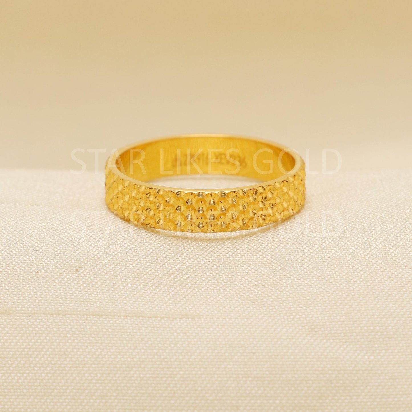 Handcrafted 22k Pure Gold handmade Rings - Artisan Jewelry, 22k Jewelry, Solid Gold Ring, Hallmarked, PR1889