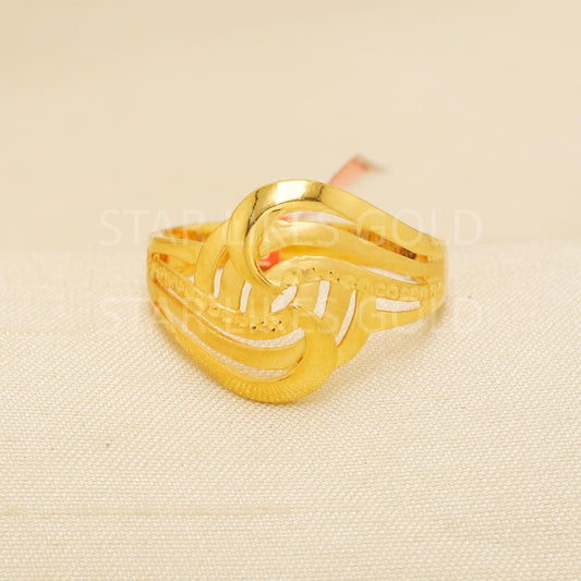 Handcrafted 22k Pure Gold handmade Rings - Artisan Jewelry, 22k Jewelry, Designer Gold Ring, Hallmarked, PR1892