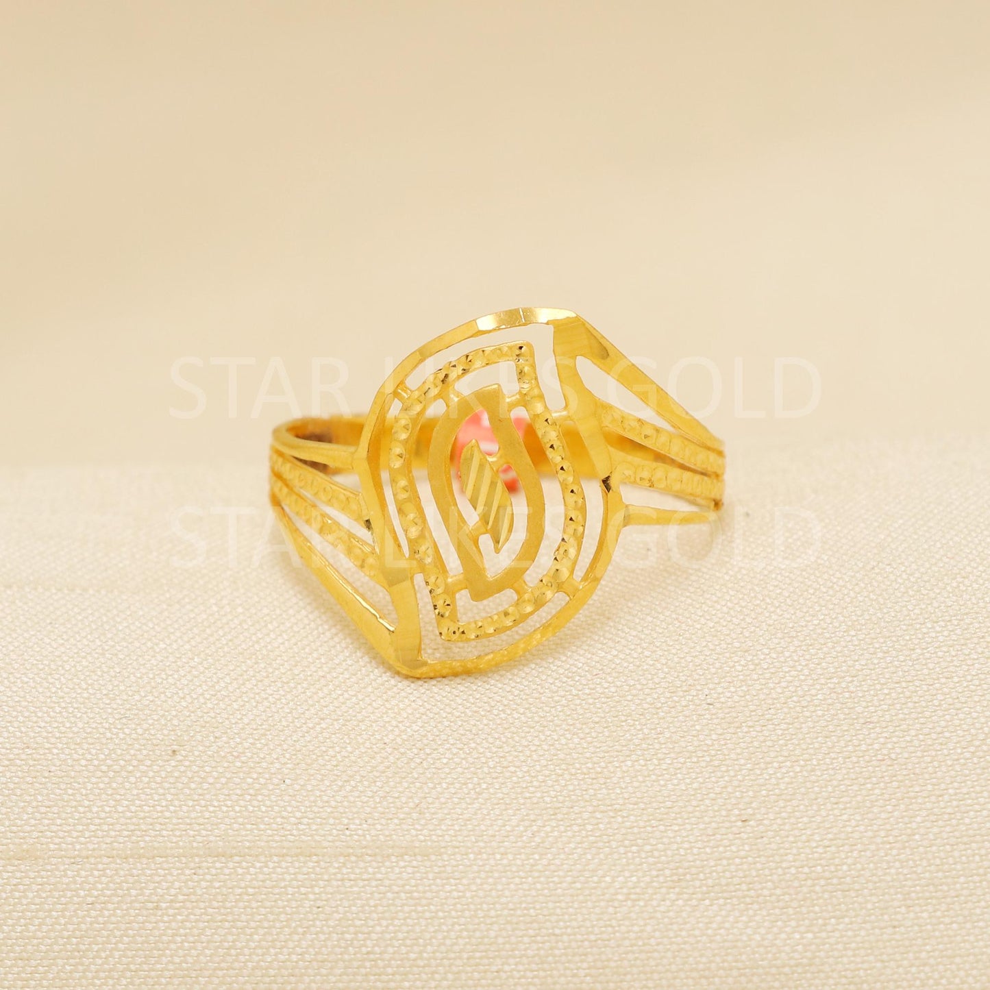 Handcrafted 22k Pure Gold handmade Rings - Artisan Jewelry, 22k Jewelry, Designer Gold Ring, Hallmarked, PR1901