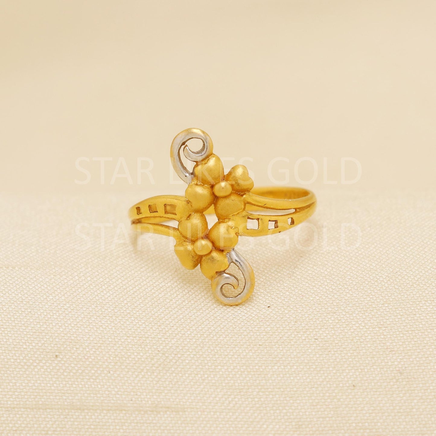 Handcrafted 22k Pure Gold handmade Rings - Artisan Jewelry, 22k Jewelry, Designer Gold Ring, Hallmarked, PR1902