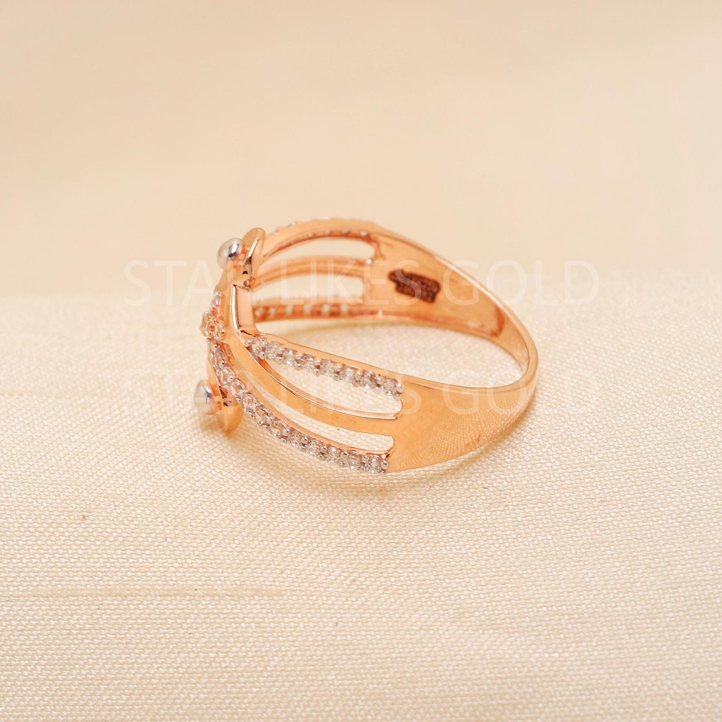 Handcrafted 18k Rose Gold handmade Rings - Artisan Jewelry, 18k Jewelry, Designer Gold Ring, Hallmarked, PR1907