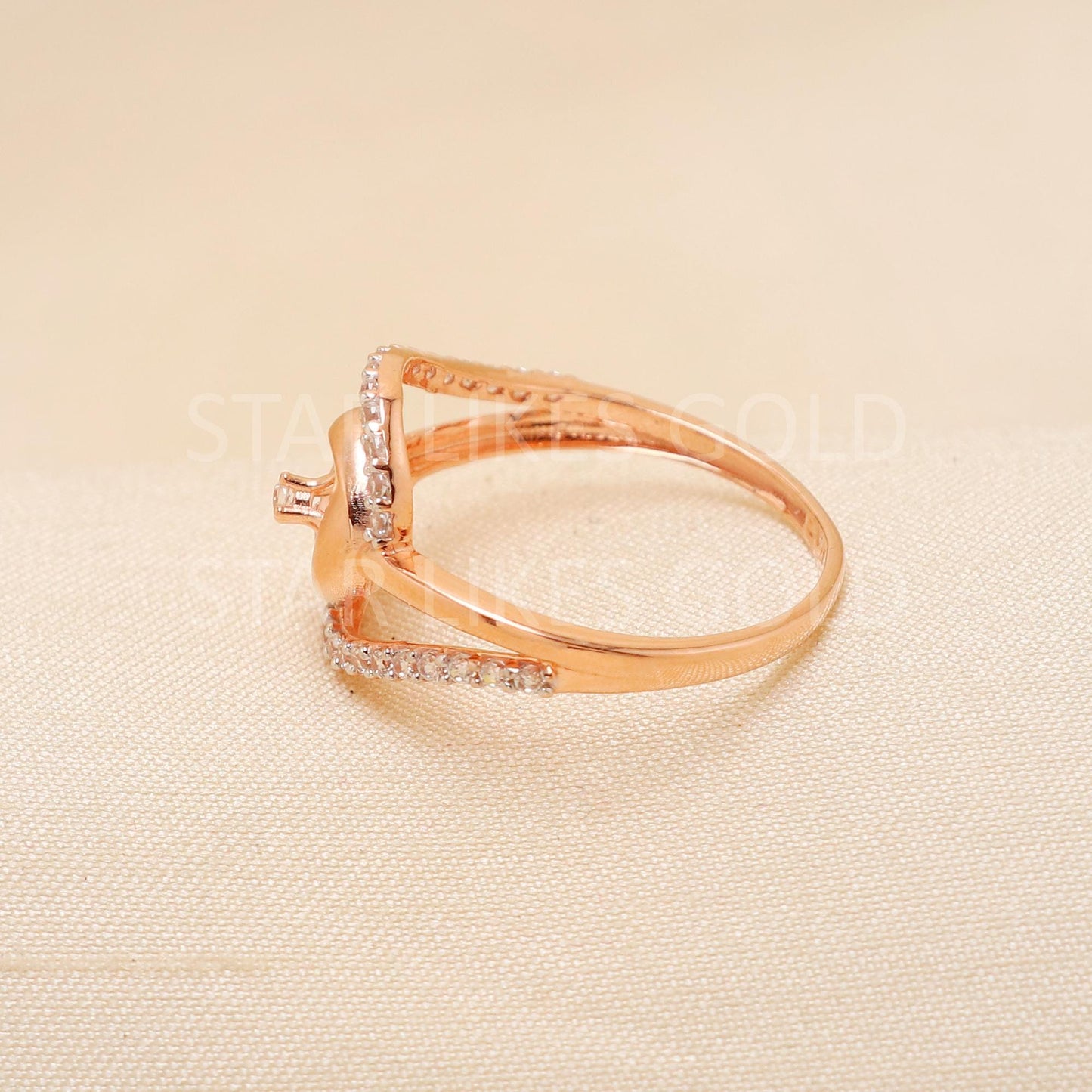 Handcrafted 18k Rose Gold handmade Rings - Artisan Jewelry, 18k Jewelry, Designer Gold Ring, Hallmarked, PR1908
