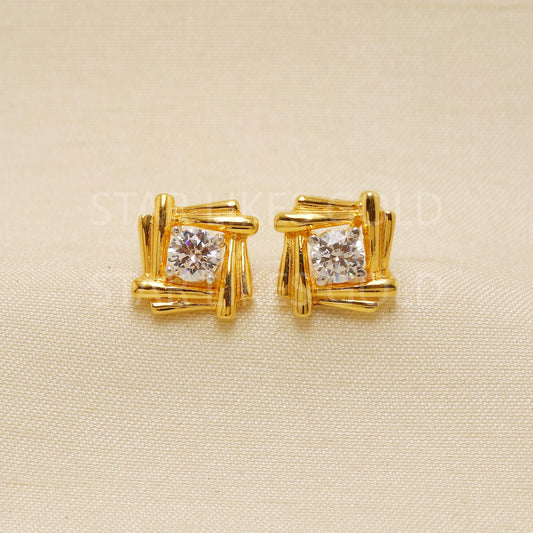 Handmade 22k Gold Drops | Subtle Sparkle Gold Jewelry | Valentine's Day Gift for Her
