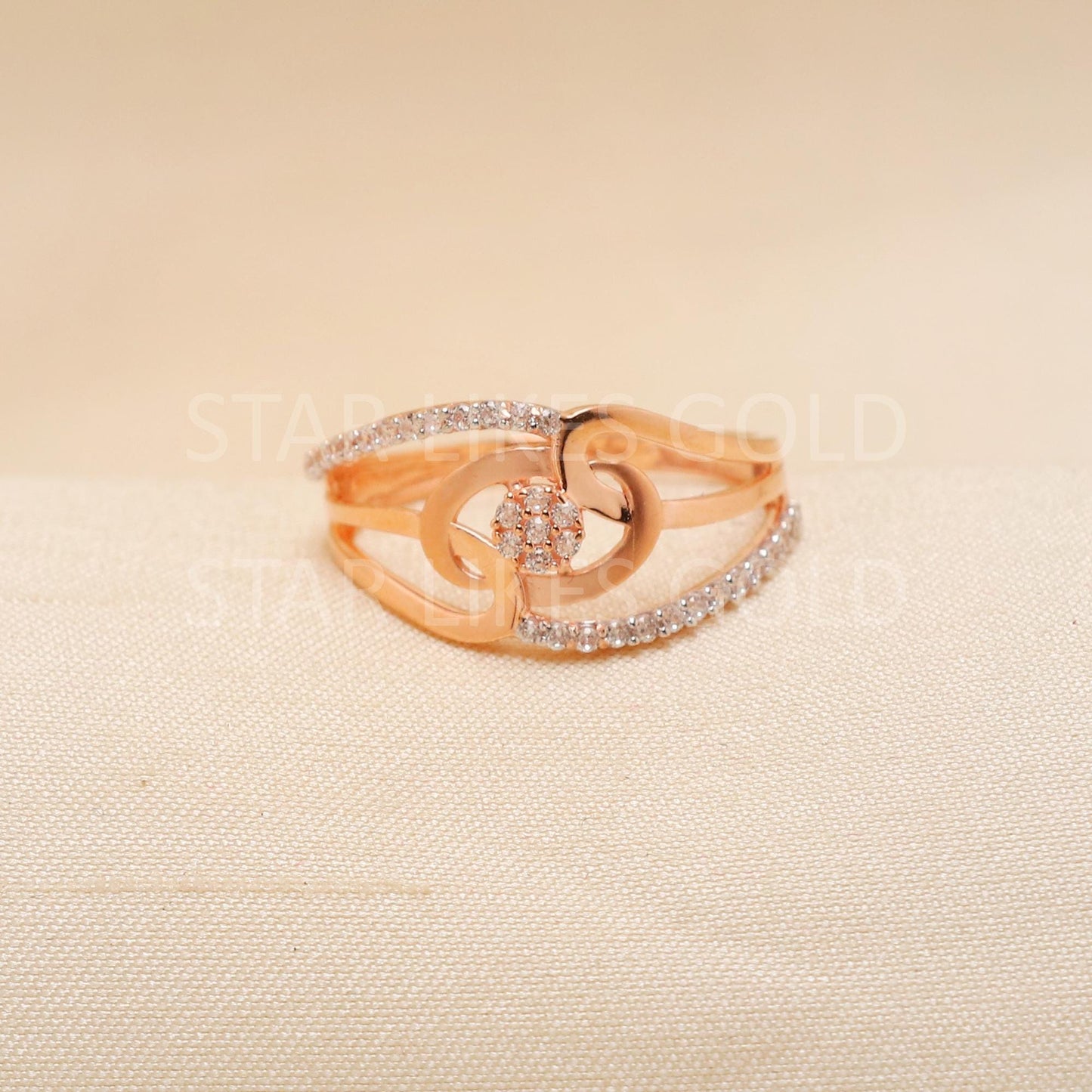 Handcrafted 18k Rose Gold handmade Rings - Artisan Jewelry, 18k Jewelry, Designer Gold Ring, Hallmarked, PR1912