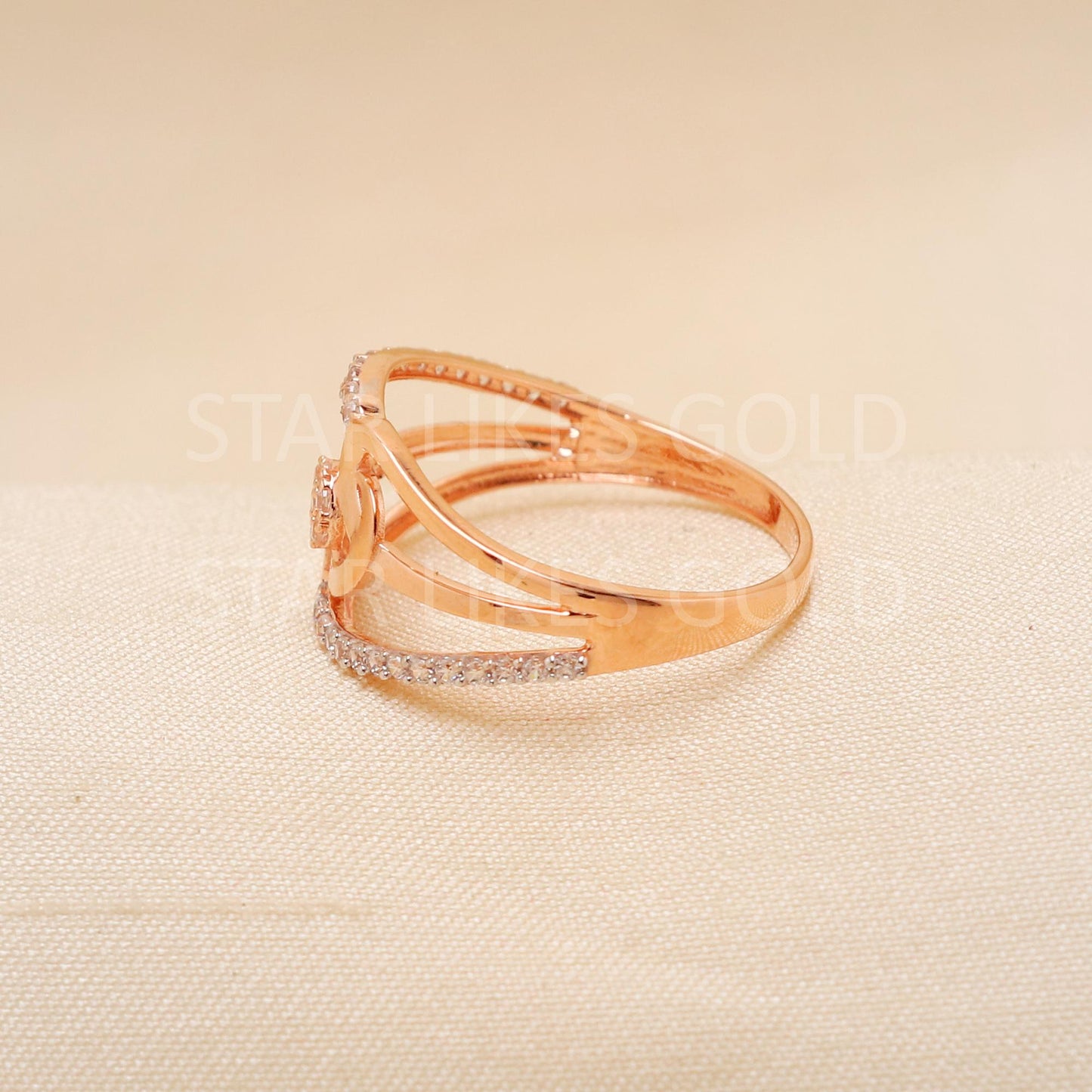 Handcrafted 18k Rose Gold handmade Rings - Artisan Jewelry, 18k Jewelry, Designer Gold Ring, Hallmarked, PR1912