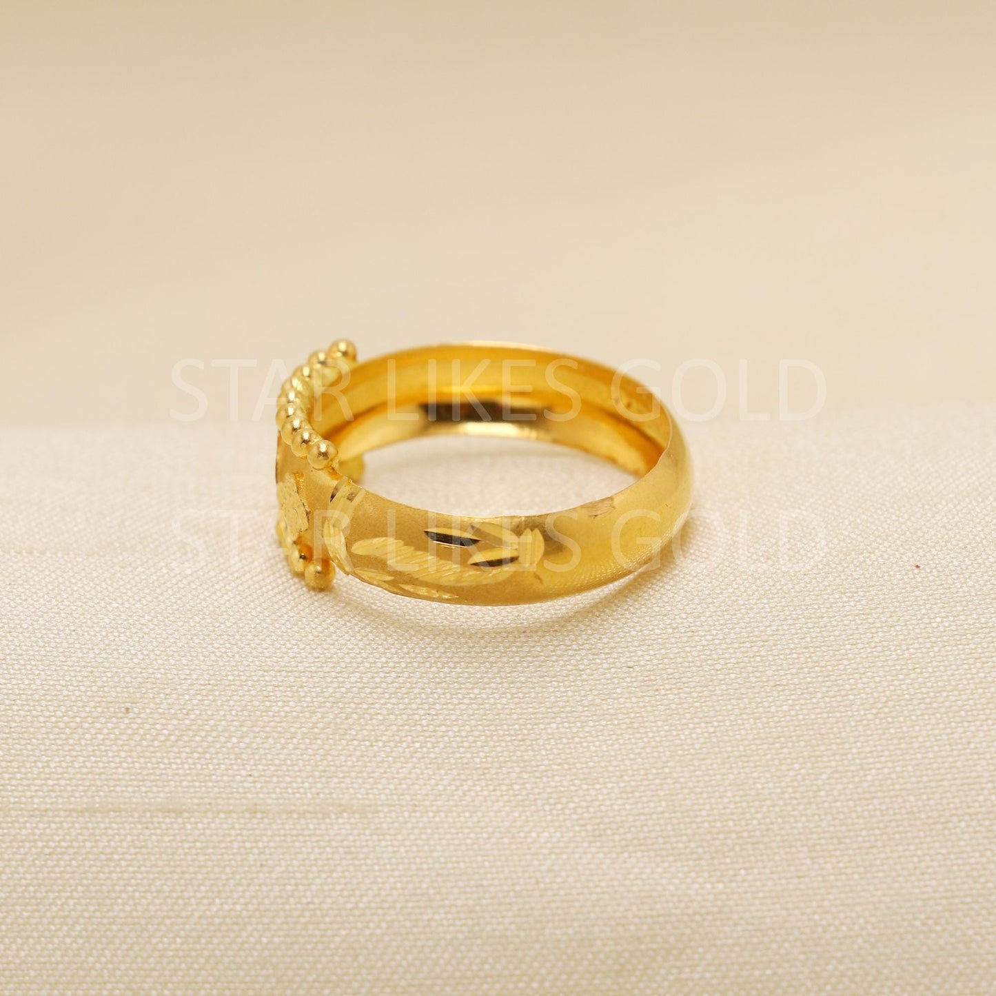 Handcrafted 22k Pure Gold handmade Rings - Artisan Jewelry, 22k Jewelry, Designer Gold Ring, Hallmarked, PR1914