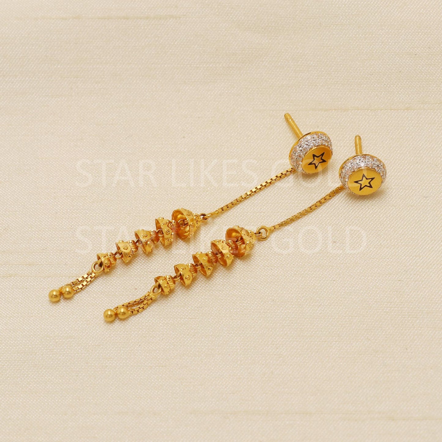 Hallmark 22k Gold Unique Fusion Drops for a Royal Traditional Look, PR1833