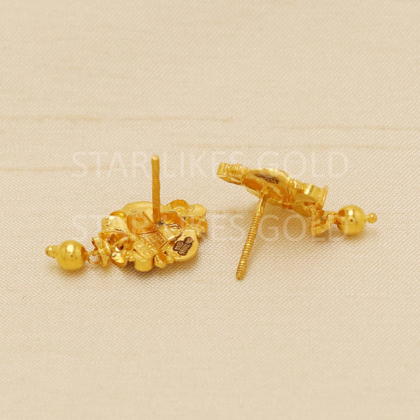 Indian design 22k gold earring for women ethnic wear
