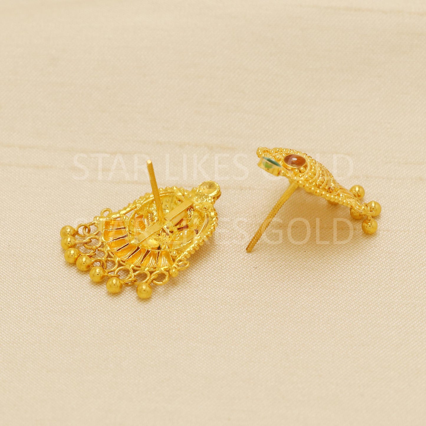 Stunning 22k gold stud earring for women ethnic wear jewelry