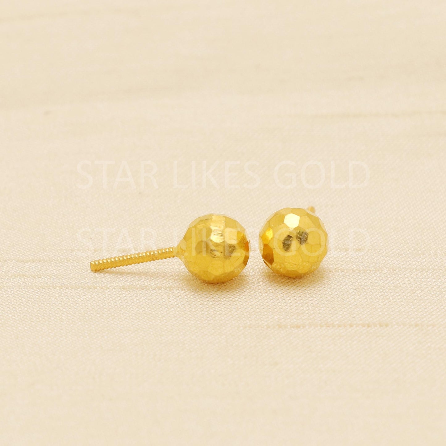 Stunning 22 karat 22k gold Stud Designers Beads Earrings jewelry, B1884