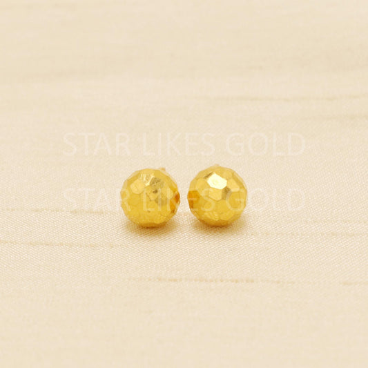 Stunning 22 karat 22k gold Stud Designers Beads Earrings jewelry, B1884