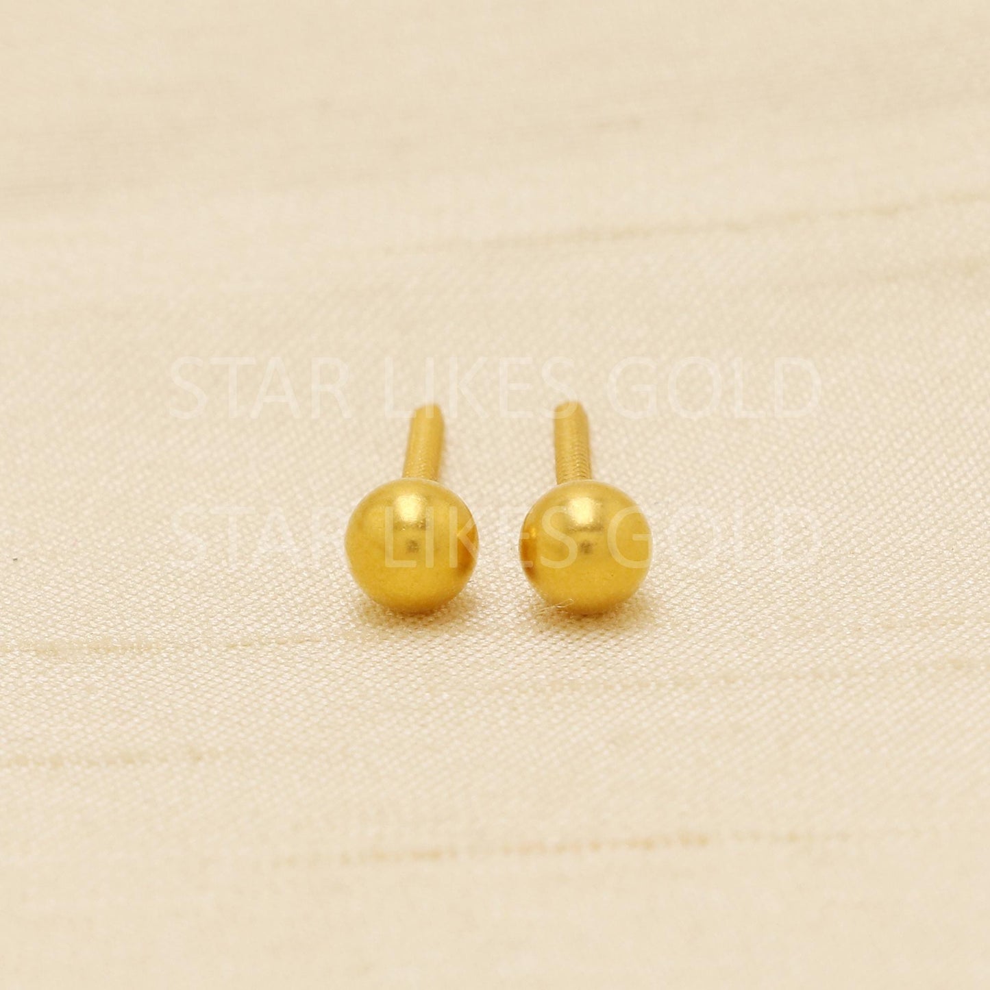 Stunning 22 karat 22k gold Stud Designers Beads Earrings jewelry, B1885