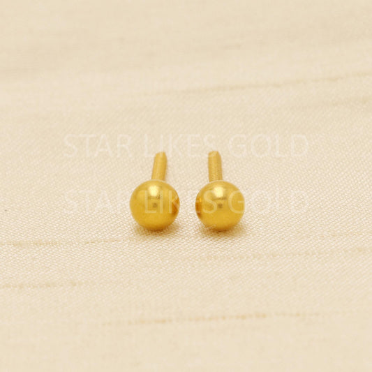 Stunning 22 karat 22k gold Stud Designers Beads Earrings jewelry, B1885