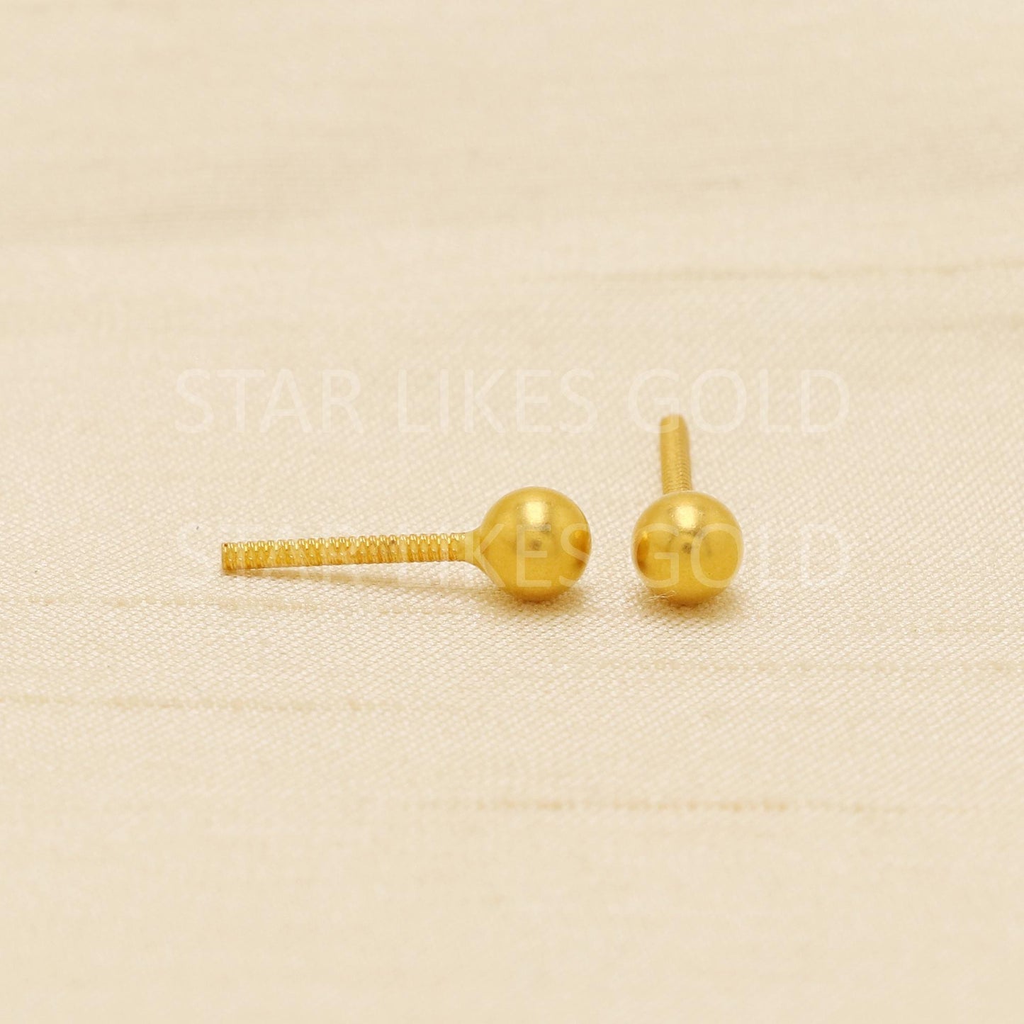 Stunning 22 karat 22k gold Stud Designers Beads Earrings jewelry, B1885