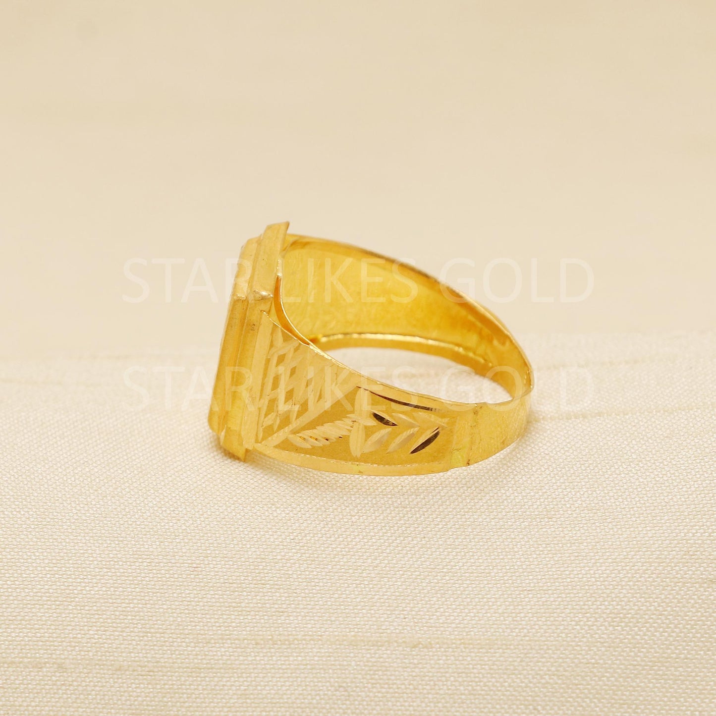 22K Solid Yellow Gold Ring Genuine Hallmarked 916 Intricately Handcrafted US 9, B1922