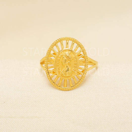 Queen - Handcrafted 22k Pure Gold handmade Rings - American Diamond Artisan Jewelry, 22k Jewelry, Designer Gold Ring, Hallmarked, PR1878