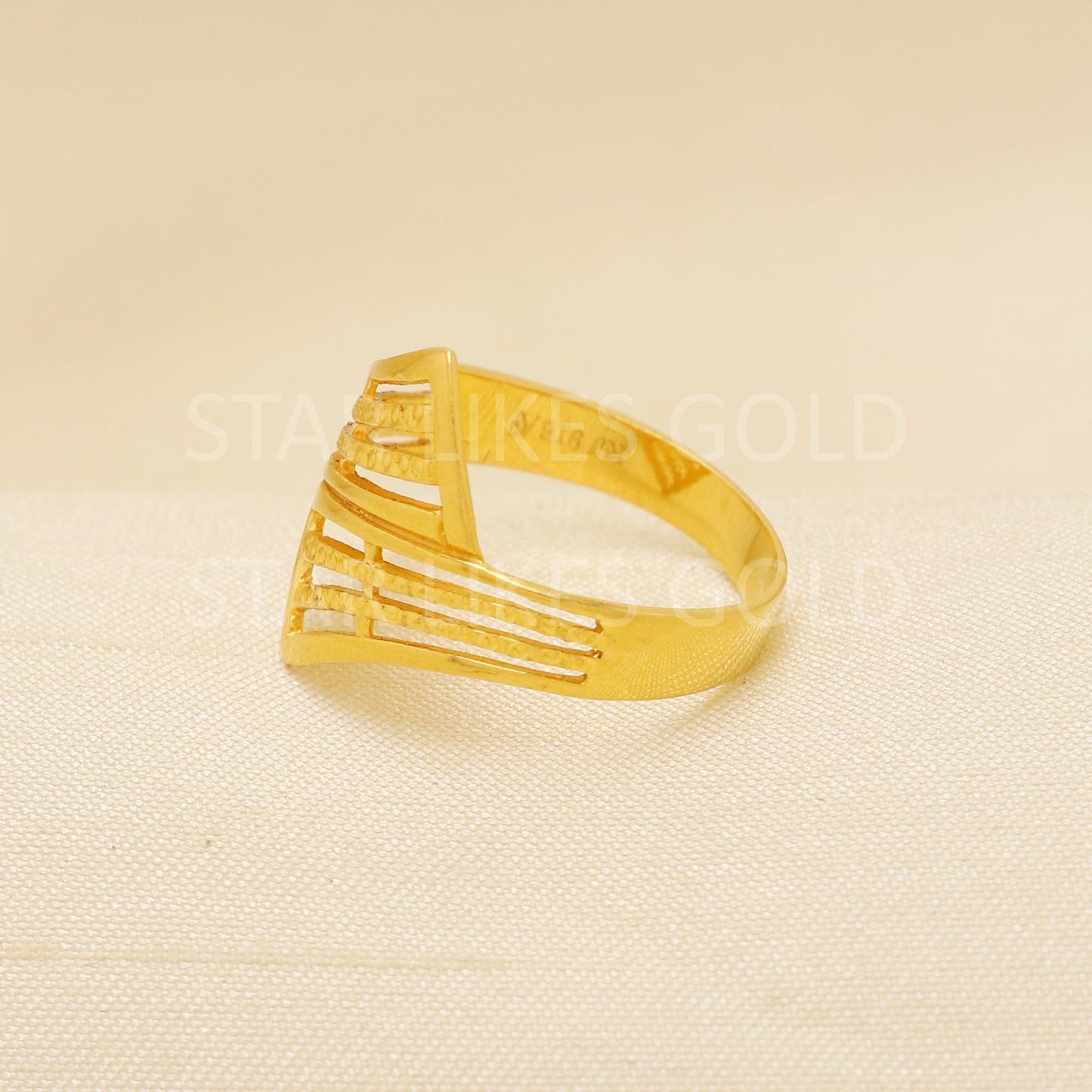Handcrafted 22k Pure Gold handmade Rings - Artisan Jewelry, 22k Jewelry, Solid Gold Ring, Hallmarked, PR1888