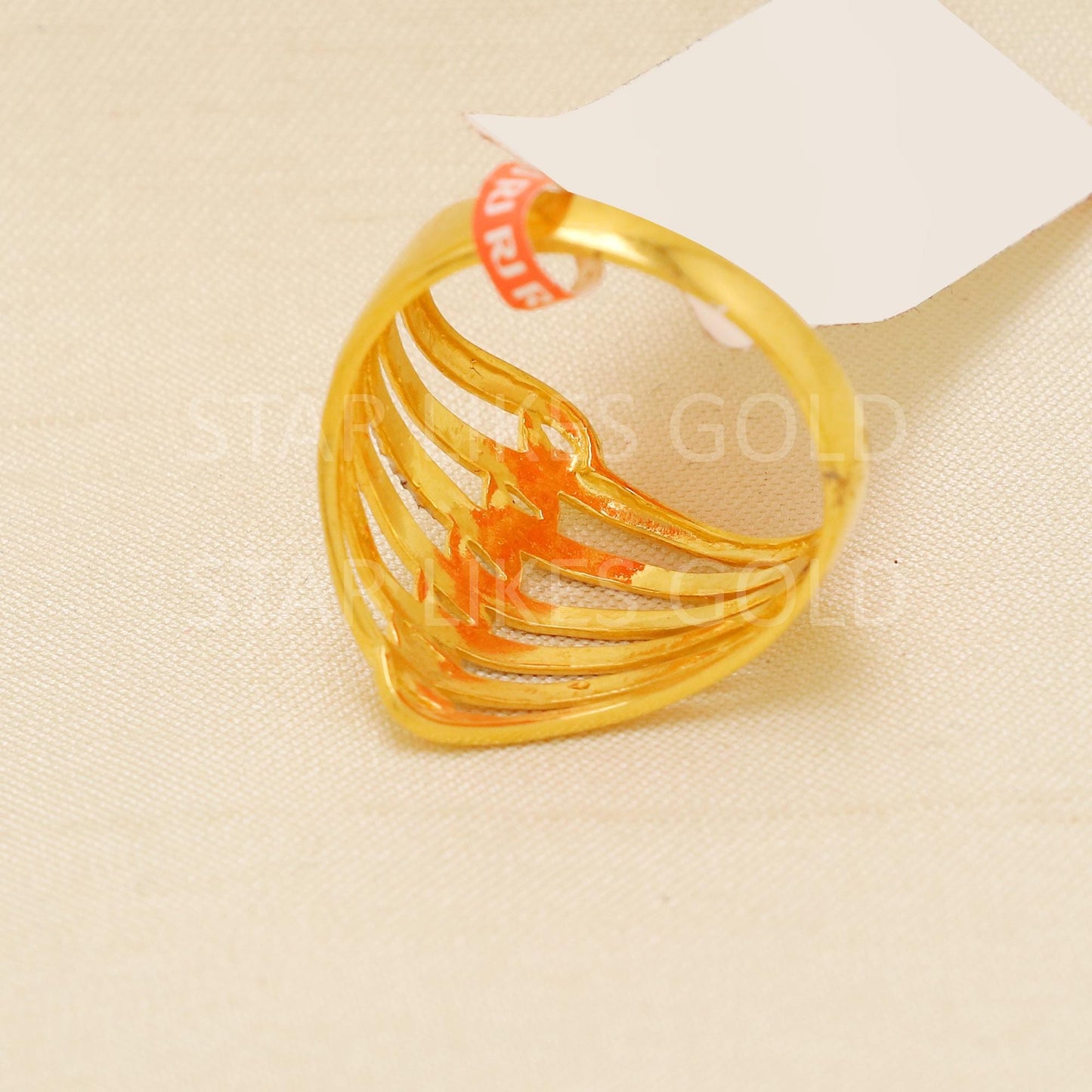 Two Tone - Handcrafted 22k Pure Gold handmade Rings - Artisan Jewelry, 22k Jewelry, Designer Gold Ring, Hallmarked, PR1890