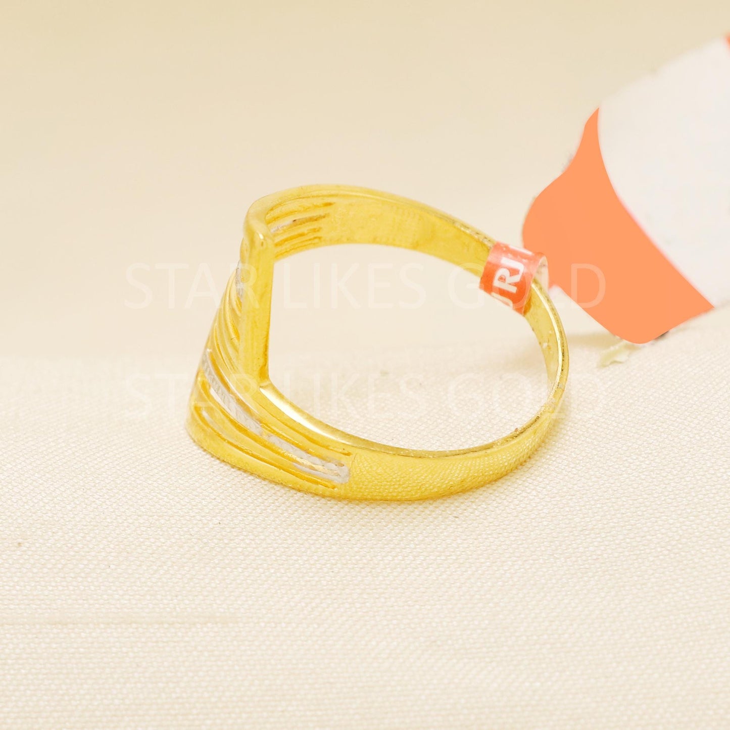 Two Tone - Handcrafted 22k Pure Gold handmade Rings - Artisan Jewelry, 22k Jewelry, Designer Gold Ring, Hallmarked, PR1891