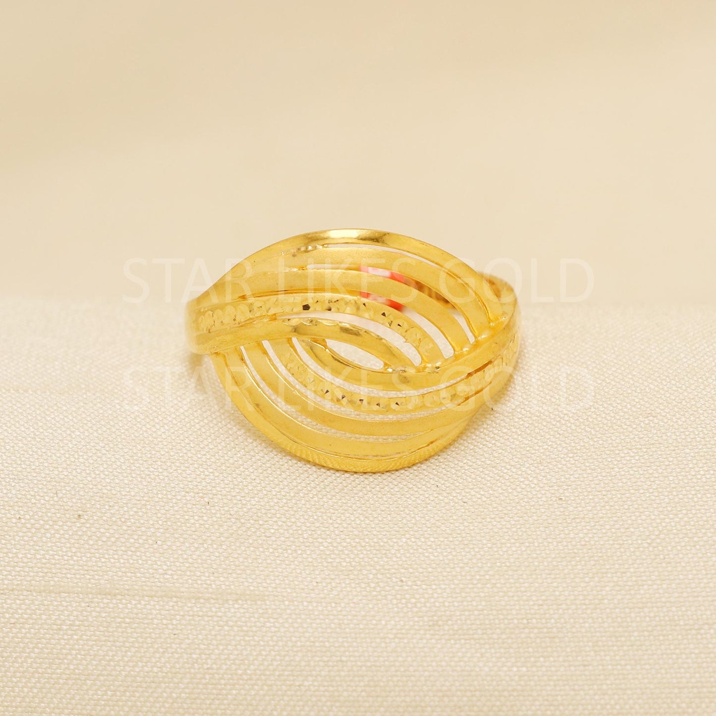 Handcrafted 22k Pure Gold handmade Rings - Artisan Jewelry, 22k Jewelry, Designer Gold Ring, Hallmarked, PR1894