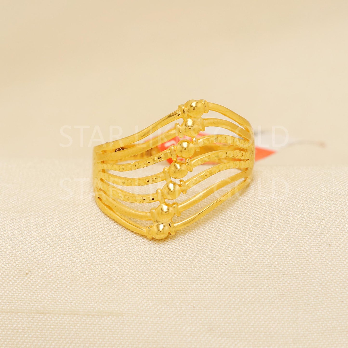 Handcrafted 22k Pure Gold handmade Rings - Artisan Jewelry, 22k Jewelry, Designer Gold Ring, Hallmarked, PR1895