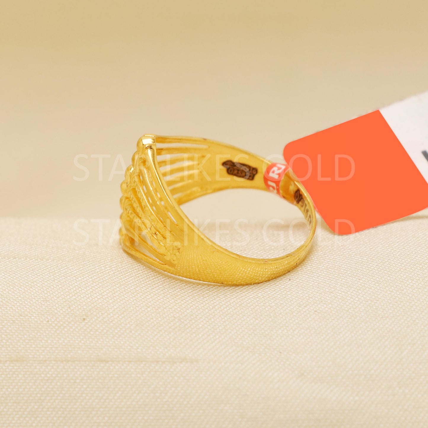Handcrafted 22k Pure Gold handmade Rings - Artisan Jewelry, 22k Jewelry, Designer Gold Ring, Hallmarked, PR1895