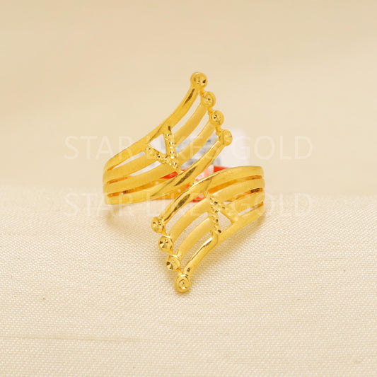 Handcrafted 22k Pure Gold handmade Rings - Artisan Jewelry, 22k Jewelry, Designer Gold Ring, Hallmarked, PR1896