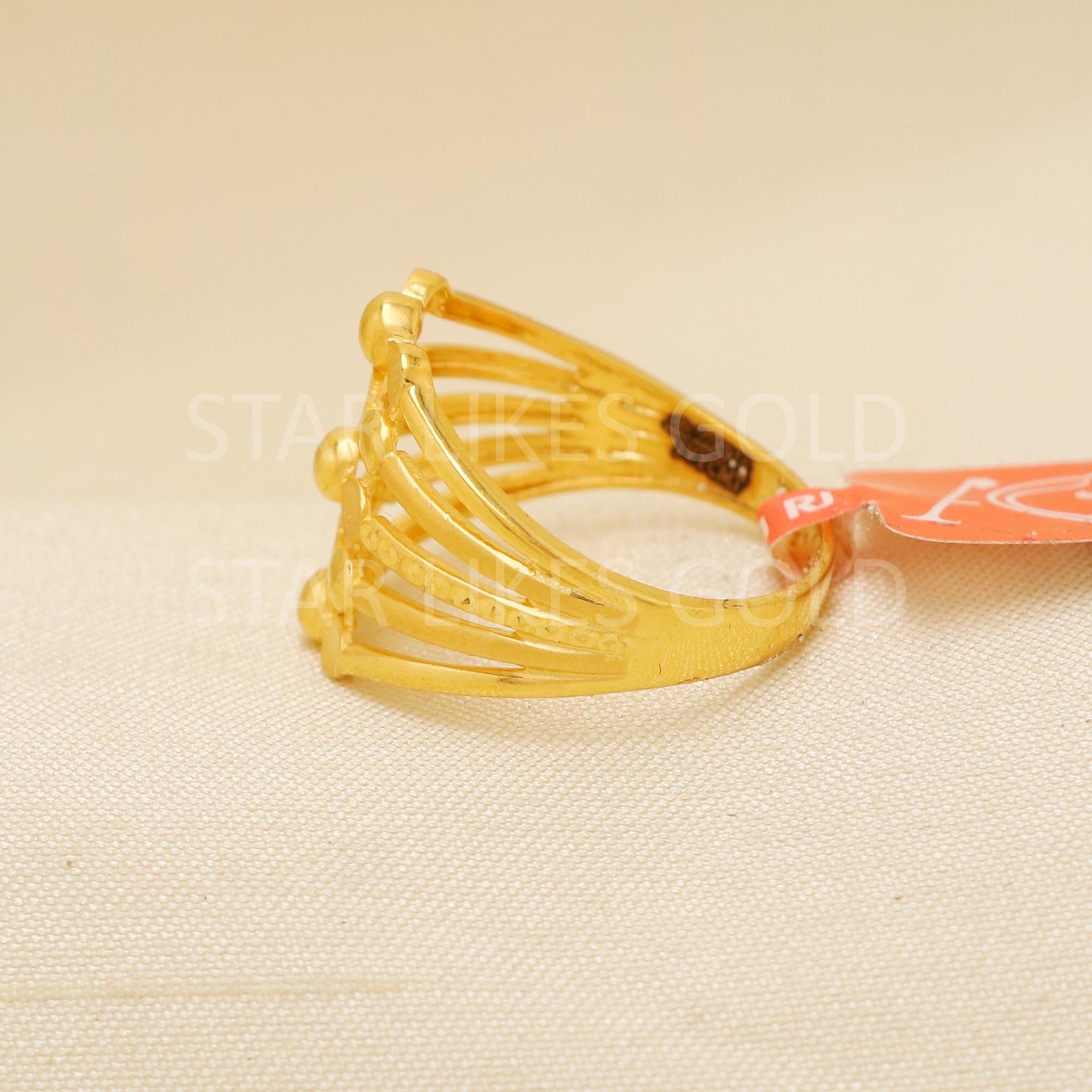 Handcrafted 22k Pure Gold handmade Rings - Artisan Jewelry, 22k Jewelry, Designer Gold Ring, Hallmarked, PR1898