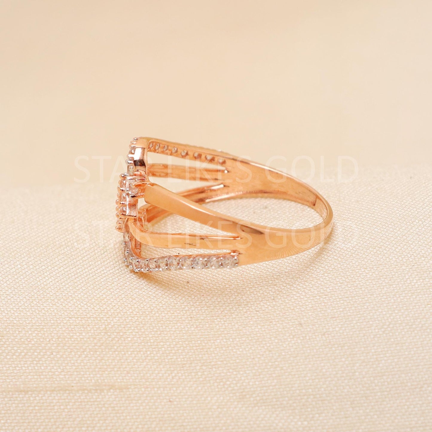 Handcrafted 18k Rose Gold handmade Rings - Artisan Jewelry, 18k Jewelry, Designer Gold Ring, Hallmarked, PR1906