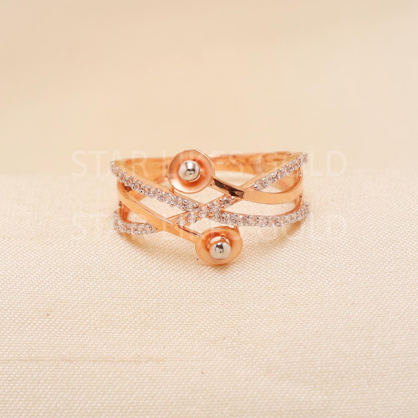 Handcrafted 18k Rose Gold handmade Rings - Artisan Jewelry, 18k Jewelry, Designer Gold Ring, Hallmarked, PR1907