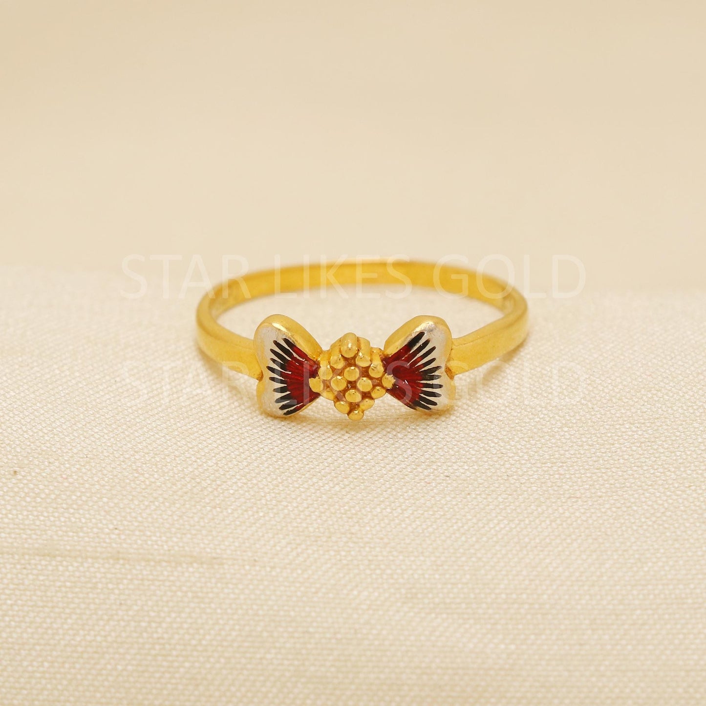 Handcrafted 22k Pure Gold handmade Rings - Artisan Jewelry, 22k Jewelry, Designer Gold Ring, Hallmarked, PR1916